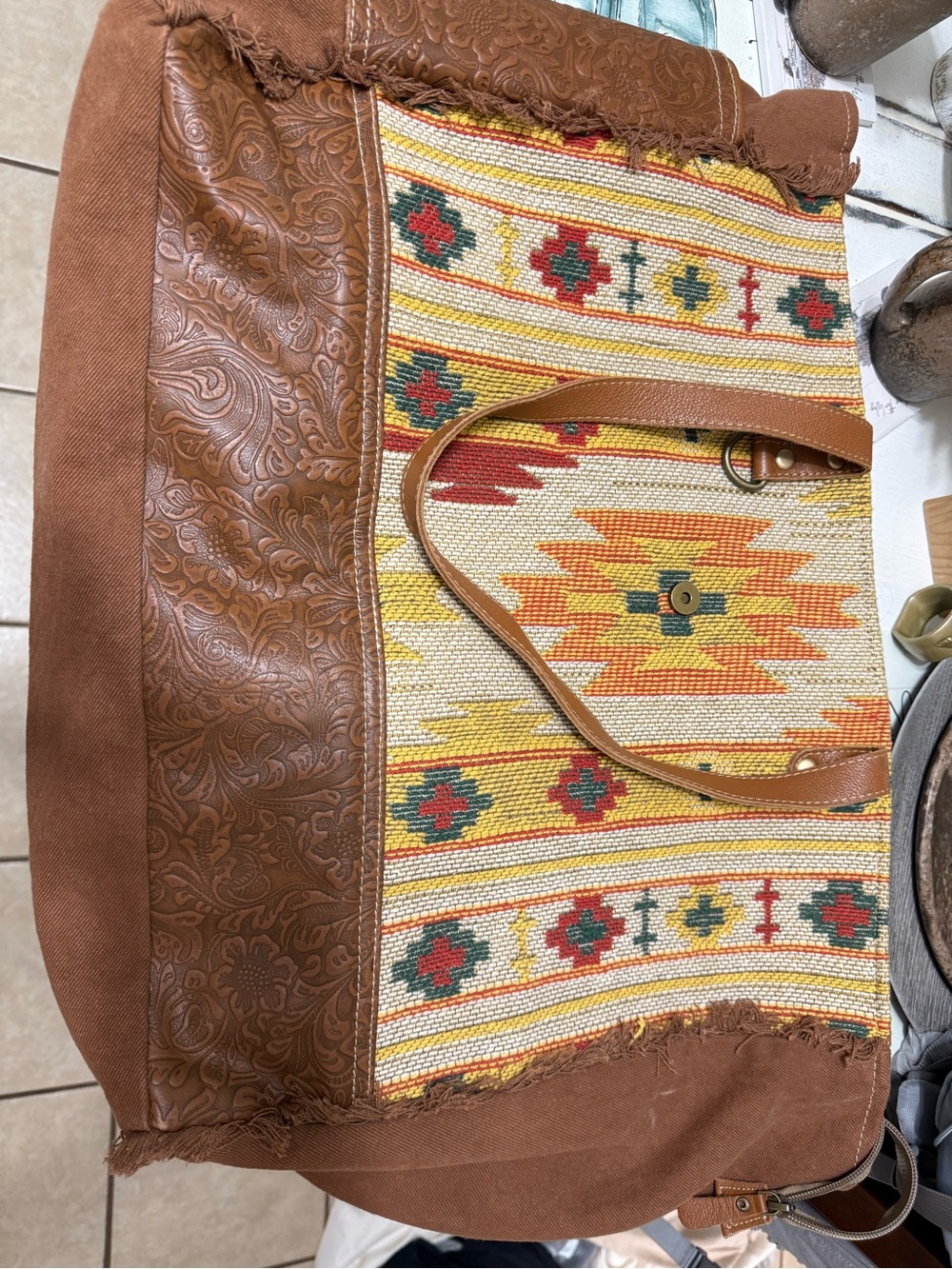 Southwestern Boho Weekender Tote Bag - Picture 5 of 9